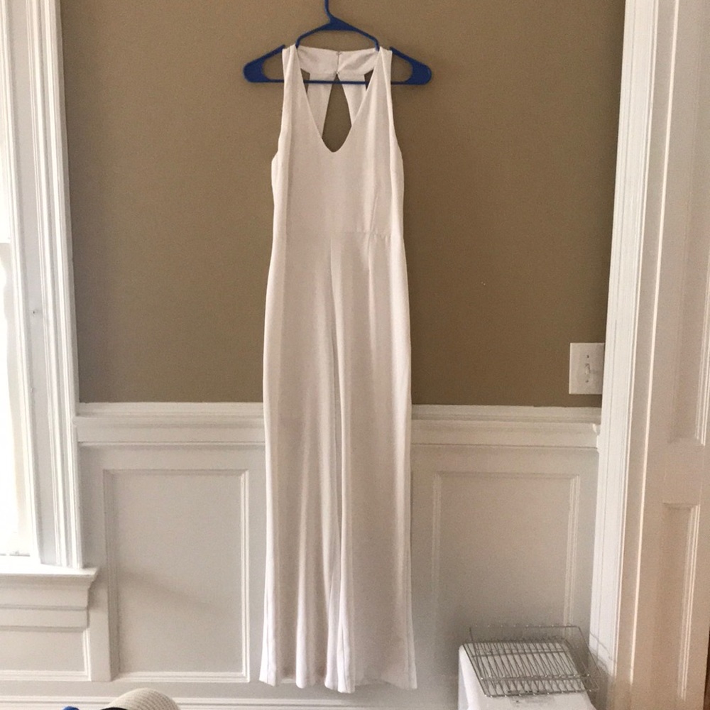 White BB Dakota Wide Leg Jumpsuit Size 4